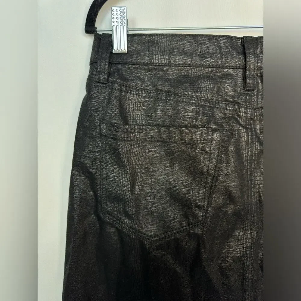 Blank NYC Black Snake Skin Cotton Mini Skirt Size 27